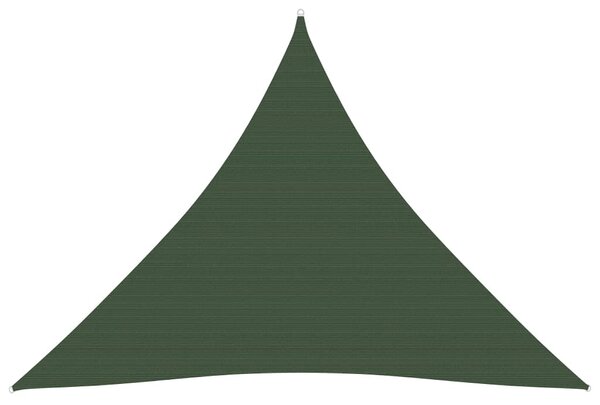 Pânză parasolar, verde închis, 3,6x3,6x3,6 m, HDPE, 160 g/m²