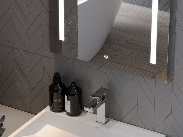 Mexen Remi, oglinda baie LED cu iluminare din spate 50 x 70 cm, 6000K, anti-aburire, 9804-050-070-611-00