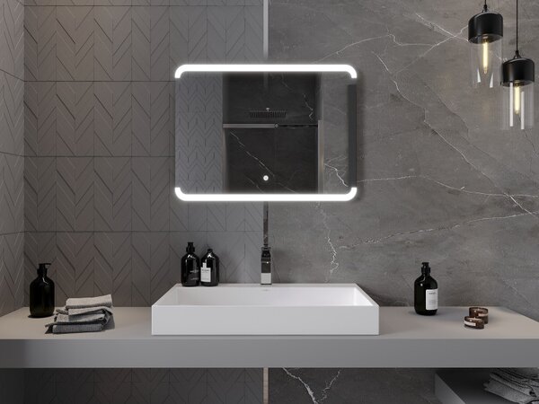 Mexen Nida, oglinda baie LED cu iluminare din spate 80x60 cm, 6000K, anti-aburire, 9806-080-060-611-00