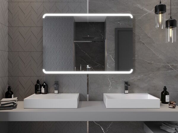 Mexen Nida, oglinda baie LED cu iluminare din spate 120x80 cm, 6000K, anti-aburire, 9806-120-080-611-00