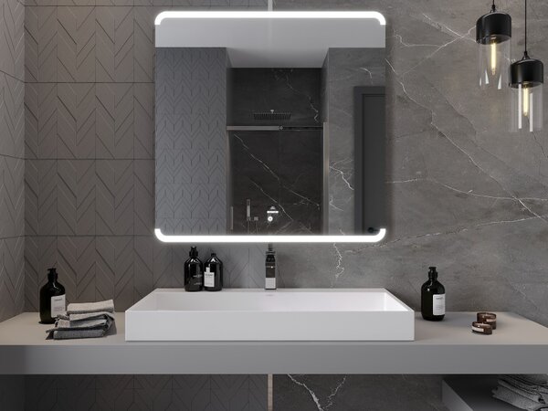 Mexen Nida, oglinda baie LED cu iluminare din spate 100x100 cm, 6000K, anti-aburire, 9806-100-100-611-00