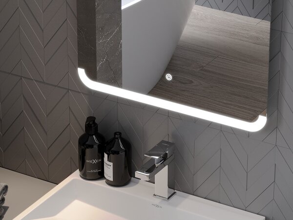 Mexen Nida, oglinda baie LED cu iluminare din spate 100x100 cm, 6000K, anti-aburire, 9806-100-100-611-00