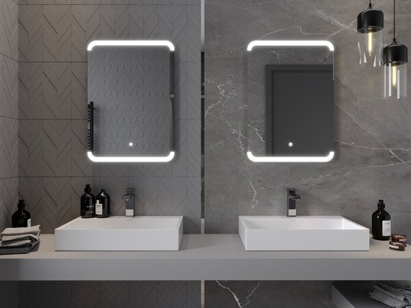 Mexen Nida, oglinda baie LED cu iluminare din spate 50x70 cm, 6000K, anti-aburire, 9806-050-070-611-00
