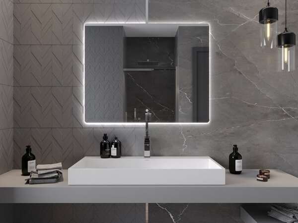 Mexen Sun, oglinda baie LED cu iluminare din spate 100x80 cm, 6000K, anti-aburire, 9807-100-080-611-00