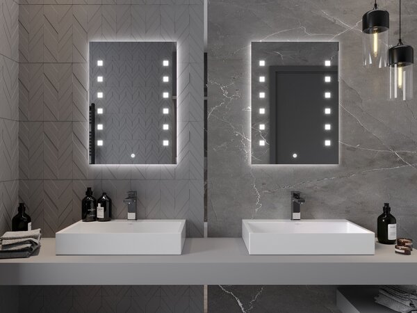 Mexen Ner, oglinda baie LED cu iluminare din spate 50x70 cm, 6000K, anti-aburire, 9809-050-070-611-00