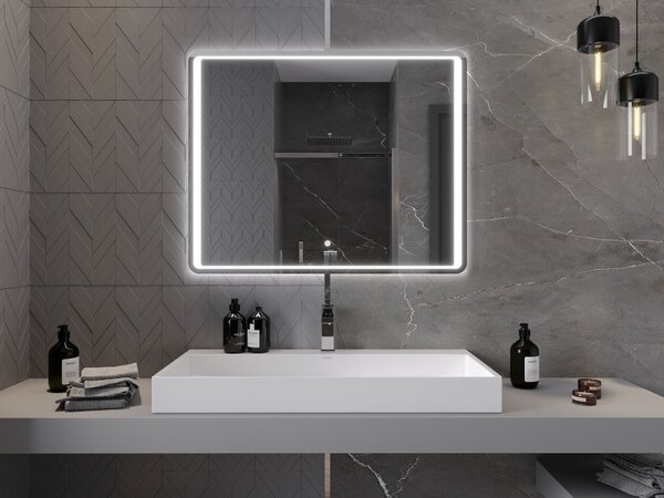 Mexen Zusa, oglinda baie LED cu iluminare din spate 100x80 cm, 6000K, anti-aburire, 9808-100-080-611-00