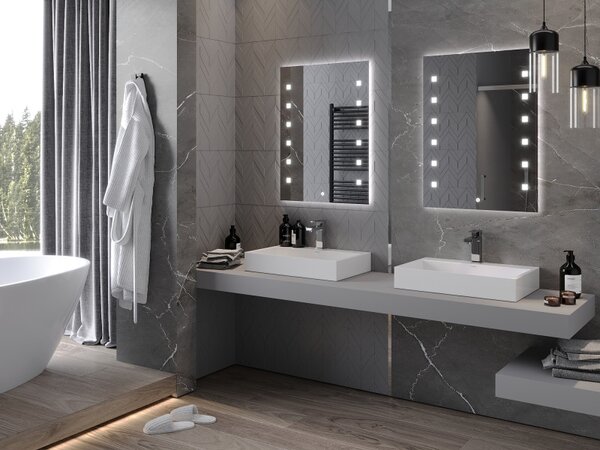 Mexen Ner, oglinda baie LED cu iluminare din spate 60x80 cm, 6000K, anti-aburire, 9809-060-080-611-00