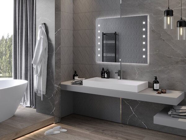 Mexen Ner, oglinda baie LED cu iluminare din spate 100x80 cm, 6000K, anti-aburire, 9809-100-080-611-00