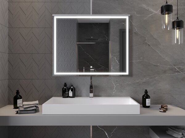 Mexen Miko, oglinda baie LED cu iluminare din spate 100 x 80 cm, 6000K, anti-aburire, 9819-100-080-611-00