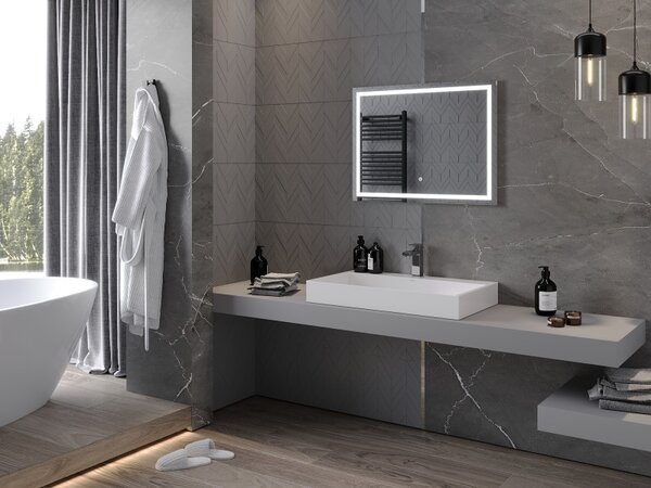 Mexen Miko, oglinda baie LED cu iluminare din spate 80 x 60 cm, 6000K, anti-aburire, 9819-080-060-611-00