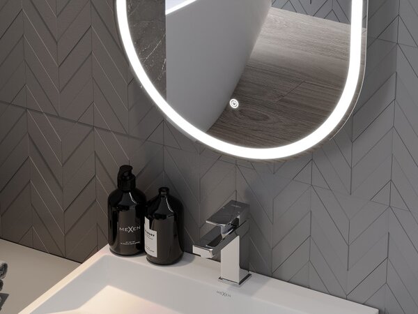 Mexen Bono, oglinda baie LED cu iluminare din spate 45 x 120 cm, 6000K, anti-aburire, 9816-045-120-611-00