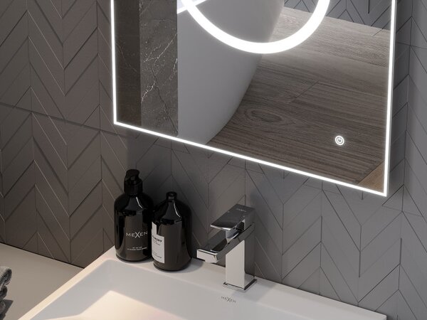Mexen Koga, oglinda baie LED cu iluminare din spate 100 x 80 cm, 6000K, anti-aburire, 9821-100-080-611-00