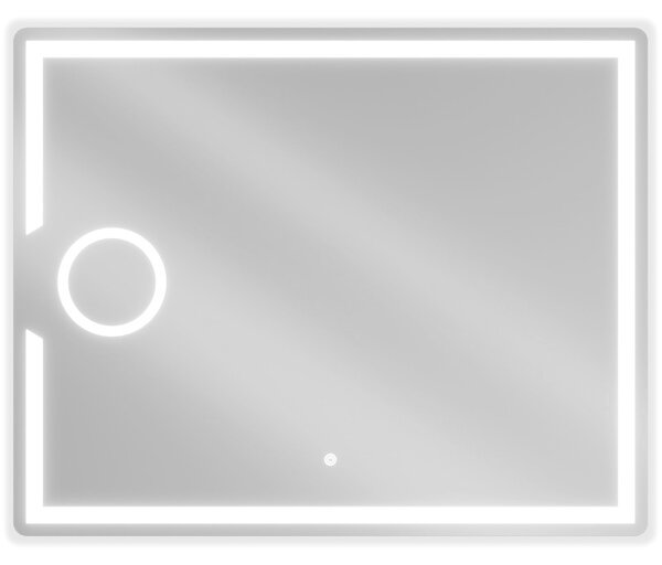 Mexen Onyx, oglinda baie LED cu iluminare din spate si oglinda cosmetica 100x80 cm, 6000K, anti-aburire, 9813-100-080-611-00