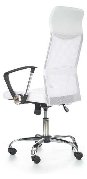 Scaun de birou VIRE, alb, stofa mesh, 61x63x110/120 cm