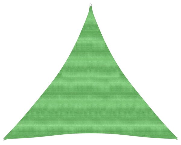 Pânză parasolar, verde deschis, 3,6x3,6x3,6 m, HDPE, 160 g/m²