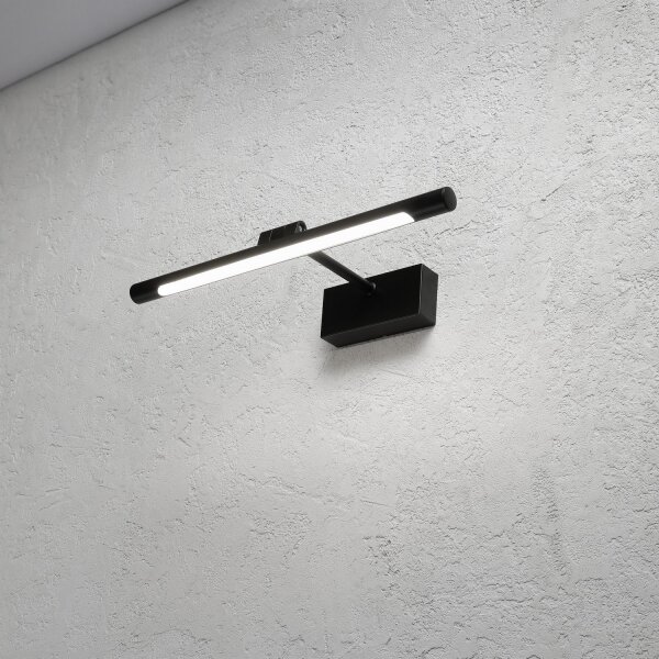 Aplica LED pentru oglindă de baie MIRROR, LED/6W/230V, 4000K, IP44, 40 cm, negru