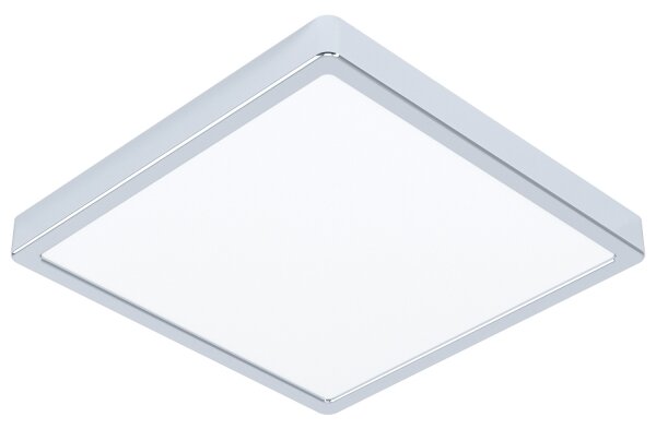 Eglo 901767 - Plafonieră LED FUEVA pentru baie, 13 W, 230 V, 29 x 29 cm, IP44, crom