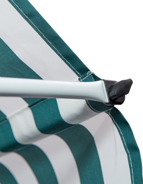Outsunny Copertina Retractabilă pentru Terasă și Grădină, Rulou cu Manivelă, Design Modern, Alb și Verde, 200x150 cm | Aosom Romania