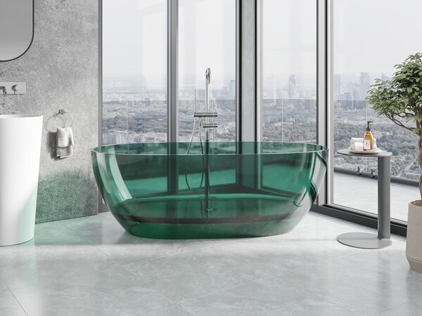 Mexen Pure, cadă de baie independentă 170 x 80 cm, verde, 58071708011