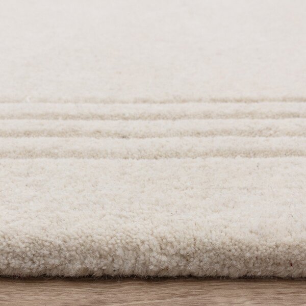 Covor fildeș țesut manual din lână 120x170 cm Orlo Ivory – Asiatic Carpets