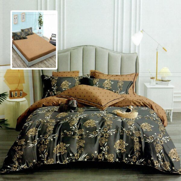 LENJERIE FINET 6 PIESE CU HUSĂ – 160×200 ȘI 180×200 (HF6P269)