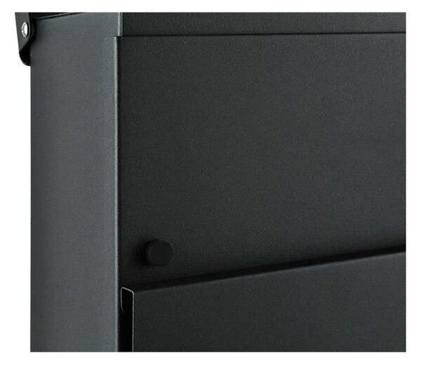 Cutie postala exterior, otel galvanizat, spatiu ziare, antracit, 37x36.7x10 cm