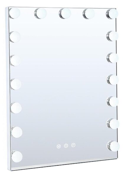 Brilagi - Oglindă pentru machiaj LED HOLLYWOOD, cu reglare a intensității, LED/15W/230V, 55x70 cm, albă