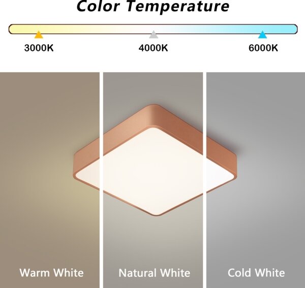 Brilagi - Plafonieră LED POOL/36W/230V 3000/4000/6000K 40x40 cm bronz