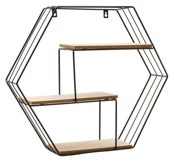 Raft Suspendat Model Travis, Nuc/Negru, 50x10x44 cm
