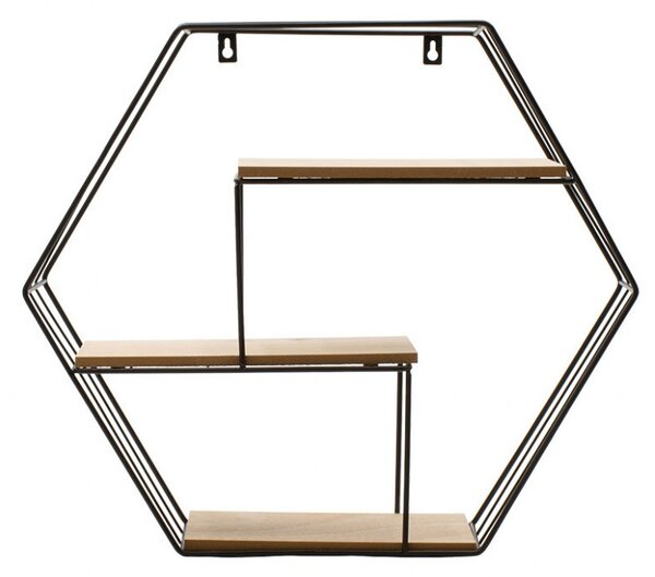Raft Suspendat Model Travis, Nuc/Negru, 50x10x44 cm