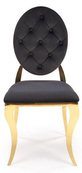 Scaun Houston 1801Negru, Auriu, 10x5x5cm, Tapiterie, Metalic