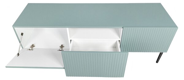 Comodă TV Nicole 150 cm - MDF salvie / picioare negre