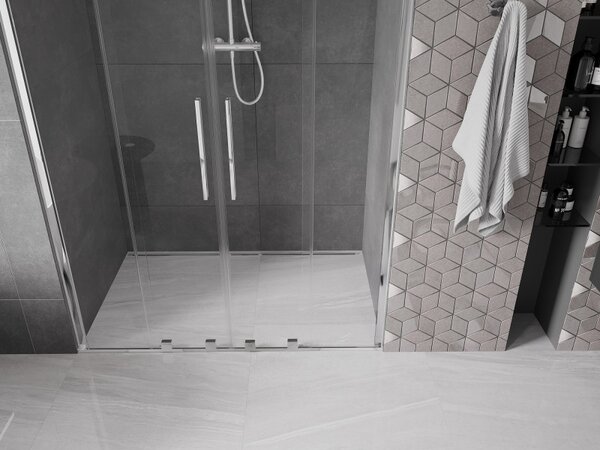 Mexen Velar Duo, usa culisanta pentru deschidere 150x200 cm, sticla transparenta 8mm, profil cromat, 871-150-000-02-01