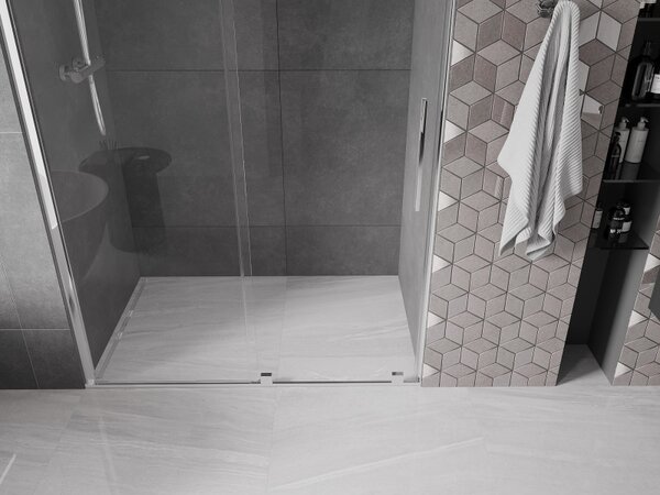 Mexen Velar, usa culisanta pentru deschidere 130x200 cm, sticla transparenta 8mm, profil cromat, 871-130-000-01-01