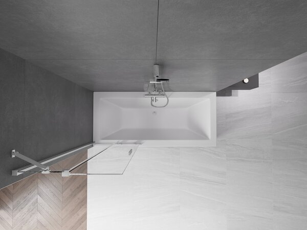 Mexen Velar, paravan de baie glisant cu 2 aripi 70 x 150 cm, sticlă transparentă de 8 mm, profil cromat, 896-070-000-01-01