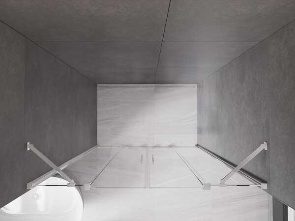 Mexen Velar Duo, usa culisanta pentru deschidere 150x200 cm, sticla transparenta 8mm, profil cromat, 871-150-000-02-01
