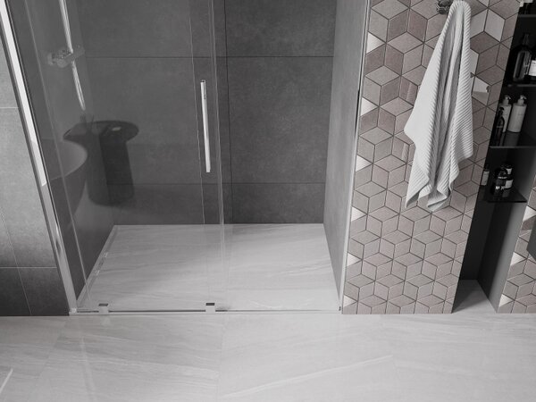 Mexen Velar, usa culisanta pentru deschidere 130x200 cm, sticla transparenta 8mm, profil cromat, 871-130-000-01-01