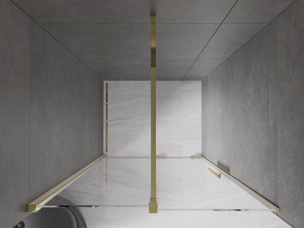Mexen Velar, usa culisanta pentru deschidere 90x200 cm, sticla transparenta 8mm, auriu lucios, 871-090-000-01-50
