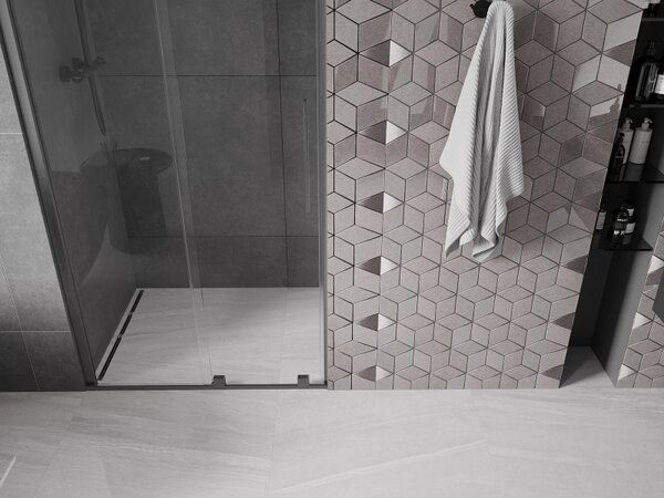 Mexen Velar, usa culisanta pentru deschidere 100x200 cm, sticla transparenta 8mm, grafit mat, 871-100-000-01-66