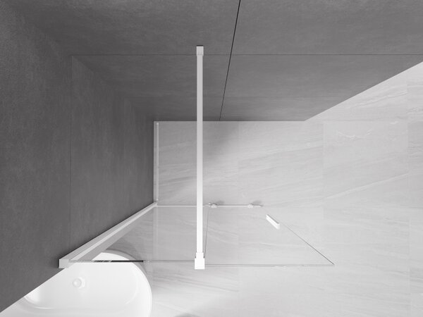 Mexen Velar, ușă glisantă de intrare 70x200 cm, sticlă transparentă de 8 mm, alb, 871-070-000-03-20
