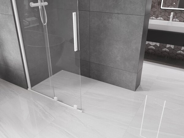 Mexen Velar, ușă glisantă de intrare 70x200 cm, sticlă transparentă de 8 mm, alb, 871-070-000-03-20