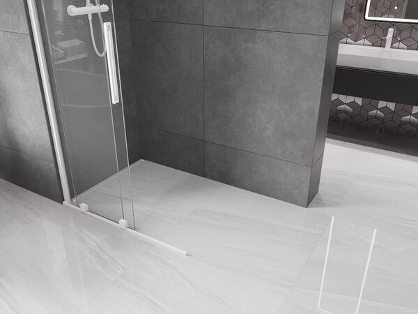 Mexen Velar, ușă glisantă de intrare 70x200 cm, sticlă transparentă de 8 mm, alb, 871-070-000-03-20