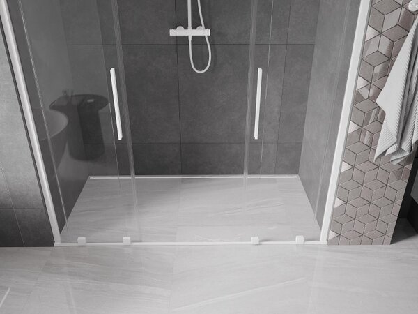 Mexen Velar Duo, usa glisanta pentru deschidere 170x200 cm, sticla transparenta 8mm, alb, 871-170-000-02-20