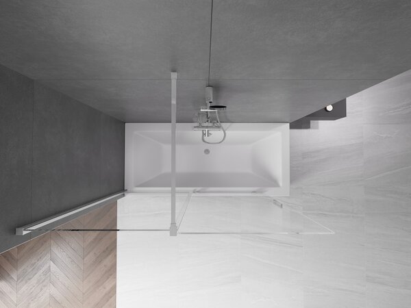 Mexen Velar, paravan de baie glisant cu 2 aripi 150 x 150 cm, sticlă transparentă de 8 mm, profil cromat, 896-150-000-01-01