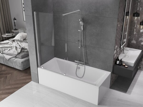 Mexen Velar, paravan de baie glisant cu 2 aripi 170 x 150 cm, sticlă transparentă de 8 mm, profil cromat, 896-170-000-01-01