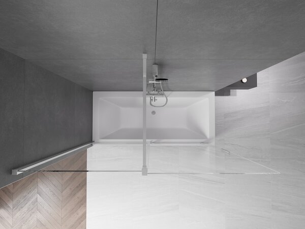 Mexen Velar, paravan de baie glisant cu 2 aripi 170 x 150 cm, sticlă transparentă de 8 mm, profil cromat, 896-170-000-01-01