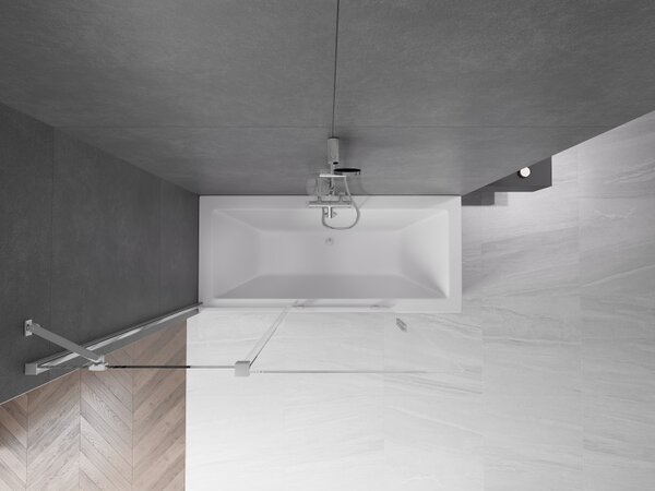 Mexen Velar, paravan de baie glisant cu 2 aripi 130 x 150 cm, sticlă transparentă de 8 mm, profil cromat, 896-130-000-01-01
