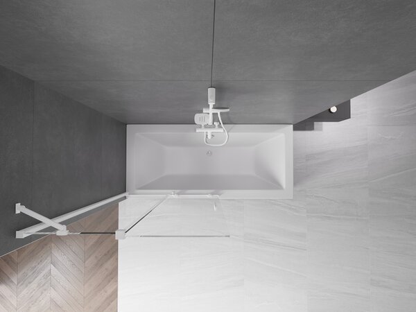 Mexen Velar, paravan de baie glisant cu 2 aripi 100 x 150 cm, sticla transparenta 8 mm, profil alb, 896-100-000-01-20