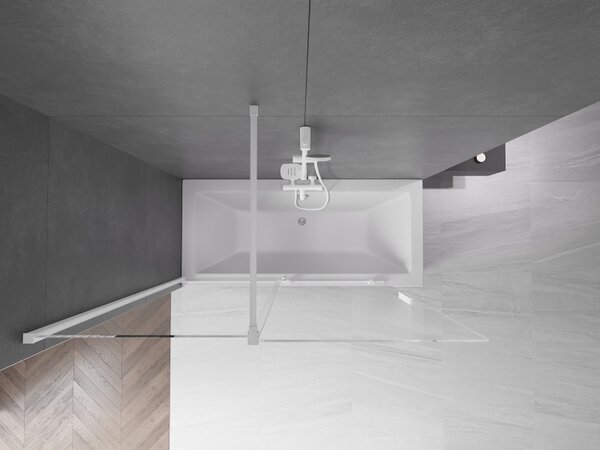 Mexen Velar, paravan de baie glisant cu 2 aripi 150 x 150 cm, sticla transparenta 8 mm, profil alb, 896-150-000-01-20