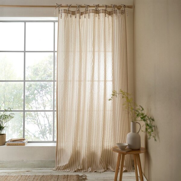 Draperie bej 140x183 cm Zanzibar Woven Stripe – Pineapple Elephant